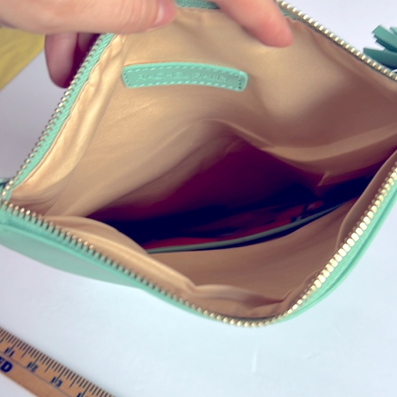 Rachel Pally Clutch Reversible Birds of Paradise Print Peach Mint Green - Picture 11 of 11